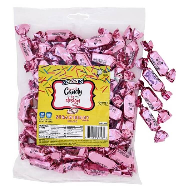 candyページ Zazers Pink Foiled Strawberry Candy | Kosher Candy | Sweet